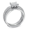Thumbnail Image 2 of Previously Owned - 1-1/4 CT. T.W. Princess-Cut Diamond Bridal Set in 14K White Gold