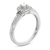 Thumbnail Image 2 of Previously Owned - Cherished Promise Collection™ 1/8 CT. T.W. Diamond and Blue Sapphire Promise Ring in 10K White Gold