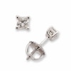 Thumbnail Image 1 of Previously Owned - 1/4 CT. T.W. Princess-Cut Diamond Solitaire Stud Earrings in 14K White Gold