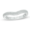 Thumbnail Image 0 of Previously Owned - 1/4 CT. T.W. Diamond Double Row Ribbon Contour Anniversary Band in 14K White Gold