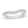 Thumbnail Image 1 of Previously Owned - 1/4 CT. T.W. Diamond Double Row Ribbon Contour Anniversary Band in 14K White Gold