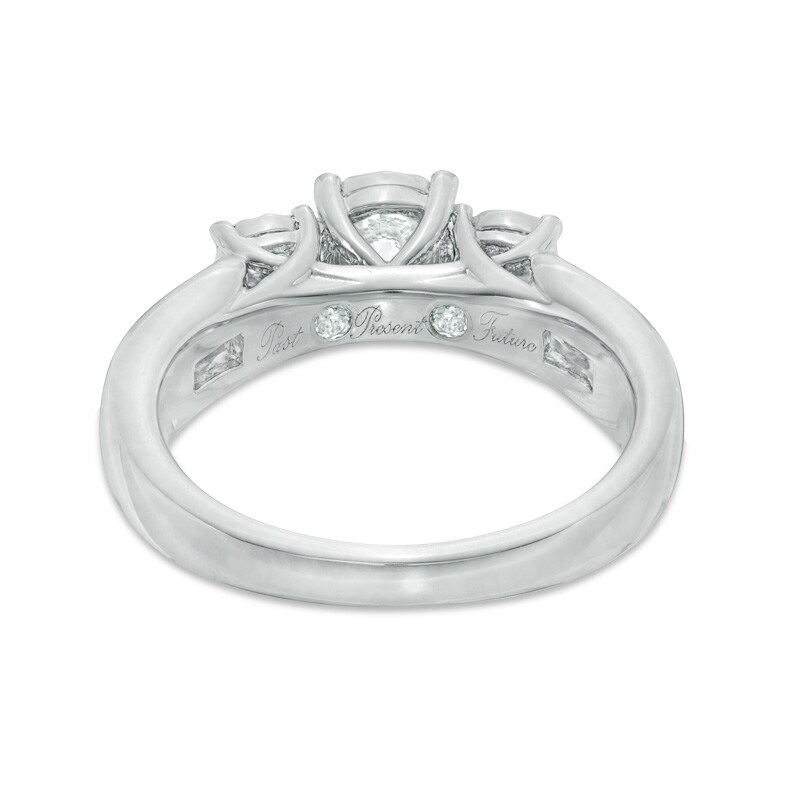 Previously Owned - 1 CT. T.W. Diamond Miracle Past Present Future® Engagement Ring in 10K White Gold