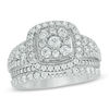 Thumbnail Image 0 of Previously Owned - 1-3/4 CT. T.W. Diamond Frame Cluster Bridal Set in 14K White Gold