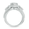 Thumbnail Image 3 of Previously Owned - 1-3/4 CT. T.W. Diamond Frame Cluster Bridal Set in 14K White Gold