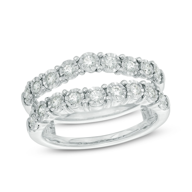 Main Image 1 of Previously Owned - 1/2 CT. T.W. Diamond Solitaire Enhancer in 14K White Gold
