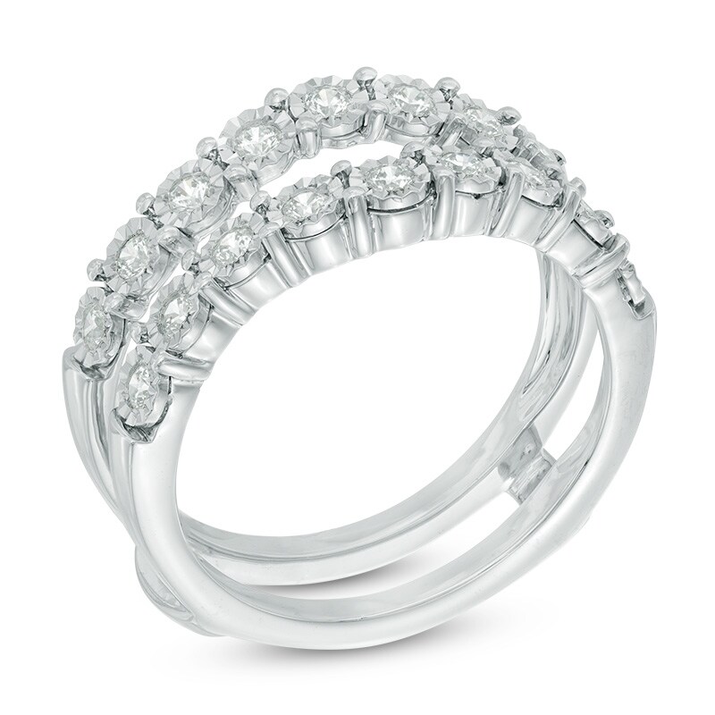 Main Image 2 of Previously Owned - 1/2 CT. T.W. Diamond Solitaire Enhancer in 14K White Gold