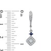 Thumbnail Image 2 of Previously Owned -  Vera Wang Love Collection 1/2 CT. T.W. Diamond and Blue Sapphire Drop Earrings in 14K White Gold