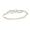 Thumbnail Image 1 of Previously Owned - 1 CT. T.W. Diamond Crossover Bangle in 10K Gold