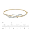 Thumbnail Image 2 of Previously Owned - 1 CT. T.W. Diamond Crossover Bangle in 10K Gold