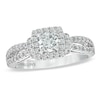 Thumbnail Image 1 of Previously Owned - Vera Wang Love Collection 1 CT. T.W. Diamond Frame Split Shank Engagement Ring in 14K White Gold