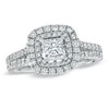 Thumbnail Image 0 of Previously Owned - Vera Wang Love Collection 1-1/2 CT. T.W. Princess-Cut Diamond Frame Engagement Ring in 14K White Gold