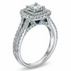 Thumbnail Image 2 of Previously Owned - Vera Wang Love Collection 1-1/2 CT. T.W. Princess-Cut Diamond Frame Engagement Ring in 14K White Gold