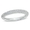 Thumbnail Image 1 of Previously Owned - Vera Wang Love Collection 1/2 CT. T.W. Diamond Three Row Anniversary Band in 14K White Gold