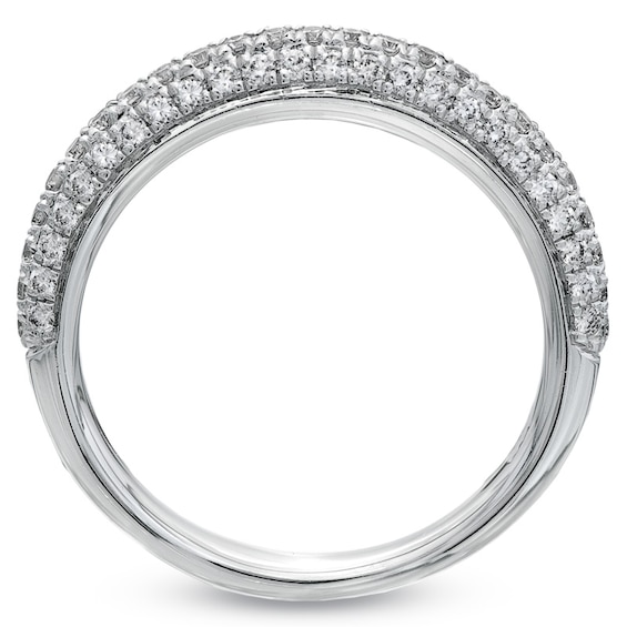 Previously Owned - Vera Wang Love Collection 1/2 CT. T.w. Diamond Three Row Anniversary Band in 14K White Gold