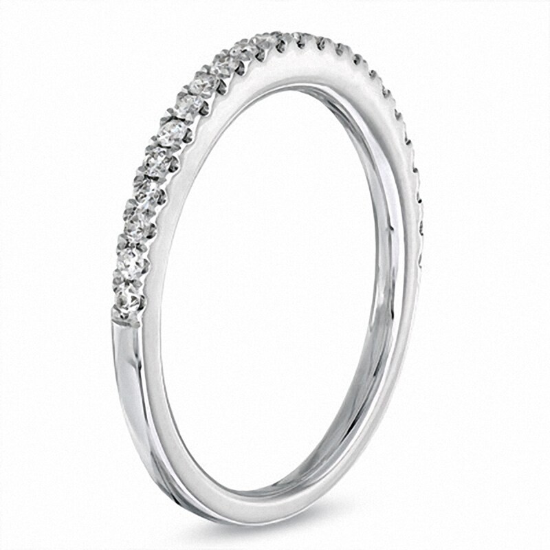 Main Image 3 of Previously Owned - Vera Wang Love Collection 1/4 CT. T.W. Diamond Band in 14K White Gold