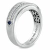 Thumbnail Image 2 of Previously Owned - Vera Wang Men's 5/8 CT. T.W. Diamond Double Row Wedding Band in 14K White Gold