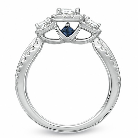 Previously Owned - Vera Wang Love Collection 1 CT. T.w. Princess-Cut Diamond Engagement Ring in 14K White Gold