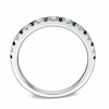 Thumbnail Image 3 of Previously Owned - Vera Wang Love Collection 1/8 CT. T.W. Diamond and Blue Sapphire Wedding Band in 14K White Gold