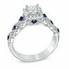 Thumbnail Image 2 of Previously Owned - Vera Wang Love Collection 1 CT. T.W. Diamond and Blue Sapphire Engagement Ring in 14K White Gold