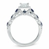 Thumbnail Image 3 of Previously Owned - Vera Wang Love Collection 1 CT. T.W. Diamond and Blue Sapphire Engagement Ring in 14K White Gold