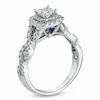 Thumbnail Image 2 of Previously Owned - Vera Wang Love Collection 1 CT. T.W. Princess-Cut Diamond Frame Engagement Ring in 14K White Gold