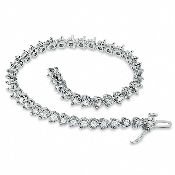 Previously Owned - 2 CT. T.w. Diamond Sparkle Bracelet in 14K White Gold