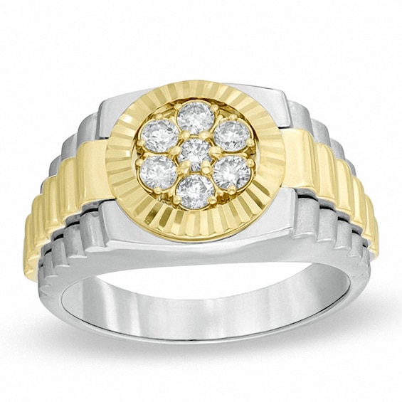 Previously Owned - 1/2 CT. T.w. Multi-Diamond Ring in 10K Two-Tone Gold