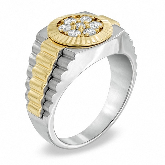 Previously Owned - 1/2 CT. T.w. Multi-Diamond Ring in 10K Two-Tone Gold
