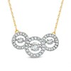 Thumbnail Image 1 of Previously Owned - 7/8 CT. T.W. Diamond Three Stone Frame Necklace in 10K Gold