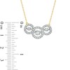 Thumbnail Image 2 of Previously Owned - 7/8 CT. T.W. Diamond Three Stone Frame Necklace in 10K Gold