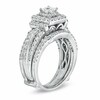 Thumbnail Image 2 of Previously Owned - 1-1/2 CT. T.W. Princess-Cut Diamond Double Frame Bridal Set in 14K White Gold