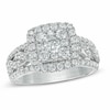 Thumbnail Image 1 of Previously Owned - 1-1/2 CT. T.W. Diamond Frame Braided Shank Engagement Ring in 14K White Gold