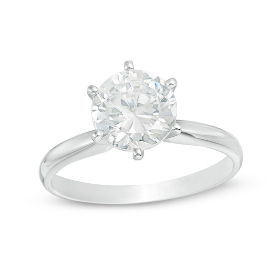 Previously Owned - 1-1/2 CT. Diamond Solitaire Engagement Ring in 14K White Gold (I/I2)