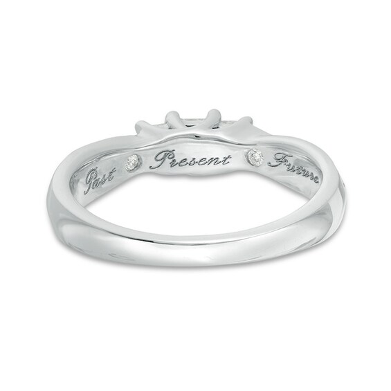 Previously Owned - 1/2 CT. T.w. Princess-Cut Diamond Past Present FutureÂ® Engagement Ring in 10K White Gold