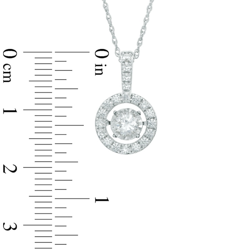 Main Image 2 of Previously Owned - 5/8 CT. T.W. Diamond Circle Pendant in 14K White Gold