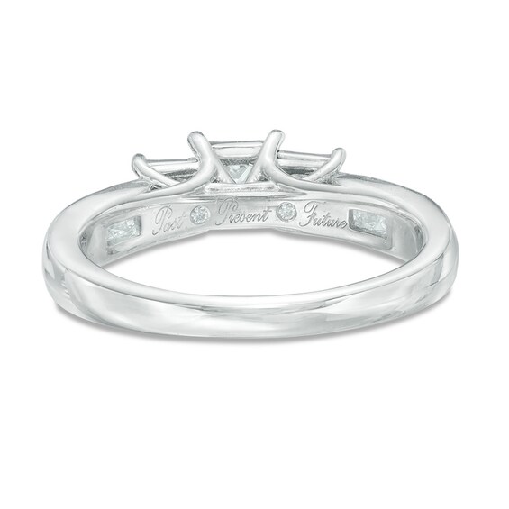 Previously Owned - 1/2 CT. T.w. Princess-Cut Diamond Past Present FutureÂ® Engagement Ring in 10K White Gold