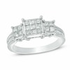Thumbnail Image 1 of Previously Owned - 1 CT. T.W. Diamond Three Stone Composite Engagement Ring in 10K White Gold