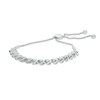 Thumbnail Image 1 of Previously Owned - 1/2 CT. T.W. Diamond "S" Bar Bolo Bracelet in 10K White Gold - 9.5"
