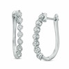 Thumbnail Image 1 of Previously Owned - 1/4 CT. T.W. Diamond Hoop Earrings in 10K White Gold