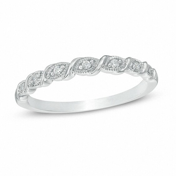 Previously Owned - Diamond Accent Vintage-Style Cascading Band in 10K White Gold