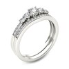 Thumbnail Image 2 of Previously Owned - 1/2 CT. T.W. Diamond Five Stone Bridal Set in 14K White Gold