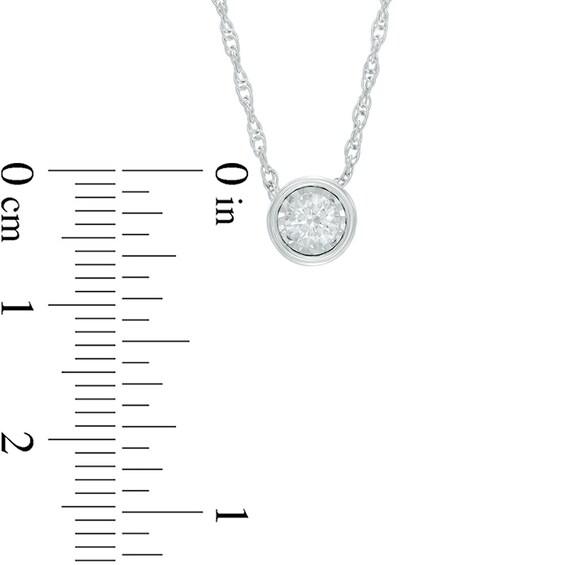 Previously Owned - 1/4 CT. Diamond Solitaire Pendant in 10K White Gold