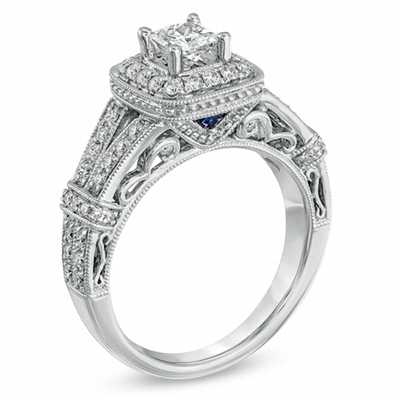 Previously Owned - Vera Wang Love Collection 1 CT. T.W. Princess-Cut Diamond Ring in 14K White Gold