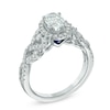 Thumbnail Image 2 of Previously Owned - Vera Wang Love Collection 1 CT. T.W. Oval Diamond Frame Engagement Ring in 14K White Gold