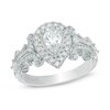 Thumbnail Image 1 of Previously Owned - Vera Wang Love Collection 1 CT. T.W. Pear-Shaped Diamond Frame Engagement Ring in 14K White Gold