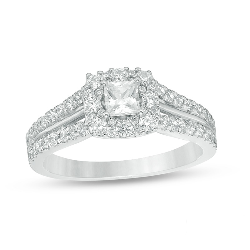 Previously Owned - Love's Destiny by Peoples 1 CT. T.W. Princess-Cut Diamond Engagement Ring in 14K Two-Tone Gold