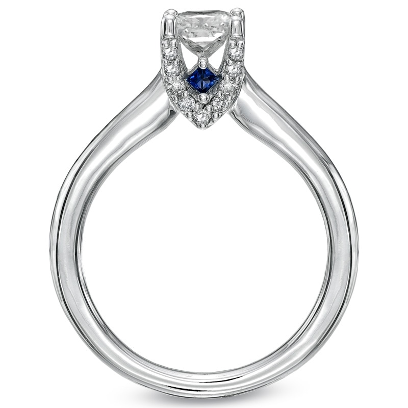 Previously Owned - Vera Wang Love Collection 1/2 CT. T.W. Princess-Cut Diamond Engagement Ring in 14K White Gold