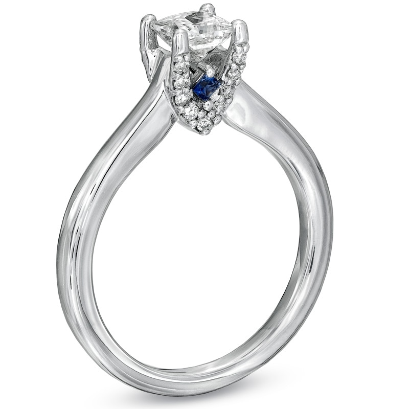 Previously Owned - Vera Wang Love Collection 1/2 CT. T.W. Princess-Cut Diamond Engagement Ring in 14K White Gold