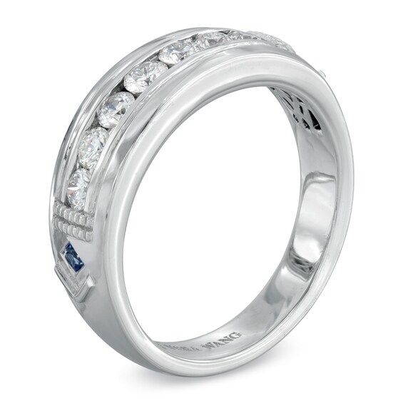 Previously Owned - Vera Wang Men's 3/4 CT. T.w. Diamond Wedding Band in 14K White Gold