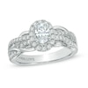 Thumbnail Image 1 of Previously Owned - Vera Wang Love Collection 1 CT. T.W. Oval Diamond Loose Braid Engagement Ring in 14K White Gold